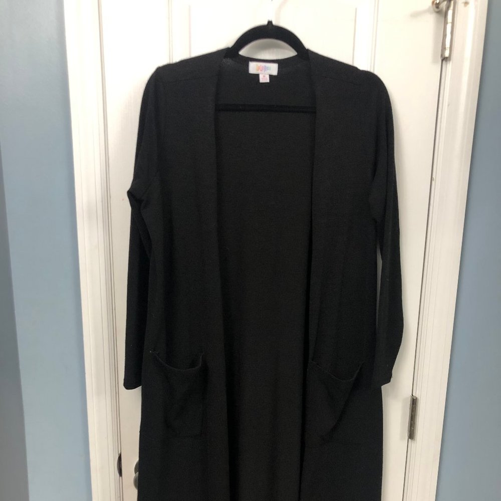 Black LulaRoe Sarah Cardigan duster